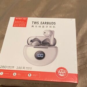White TWS Wireless Earbuds with Charging Case